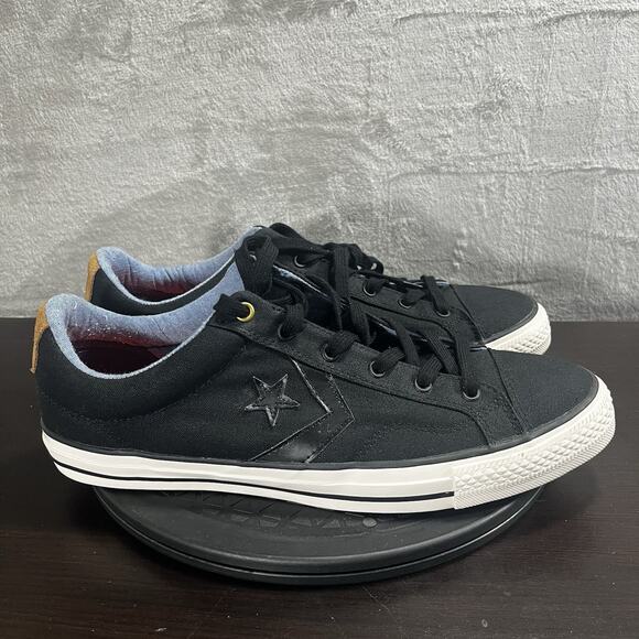 Converse Star Player OX Sneakers Mens Size 12 Black Canvas Lace Up Casual Shoes - Picture 1 of 10